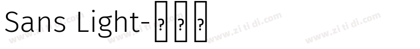 Sans Light字体转换